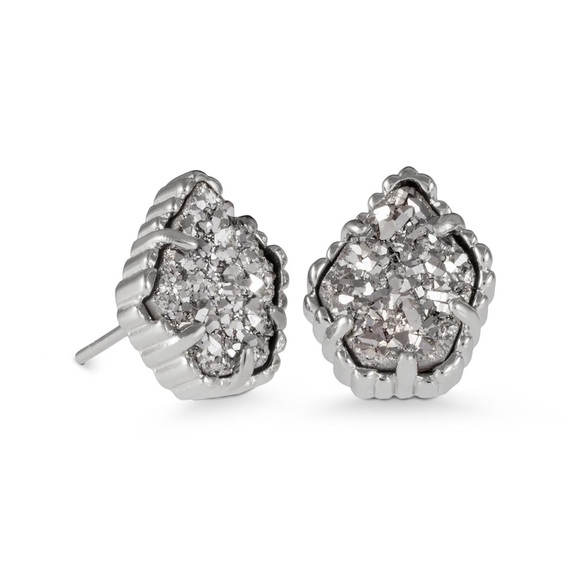 Kendra Scott Jewelry - Kendra Scott Tessa Drusy Earrings Platinum Silver Stud Earrings Jewel Small Nice